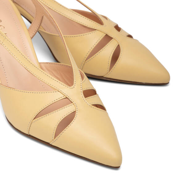 Sarı Hakiki Deri Kadın Stiletto - K26Y1AY68389-I3A - 3