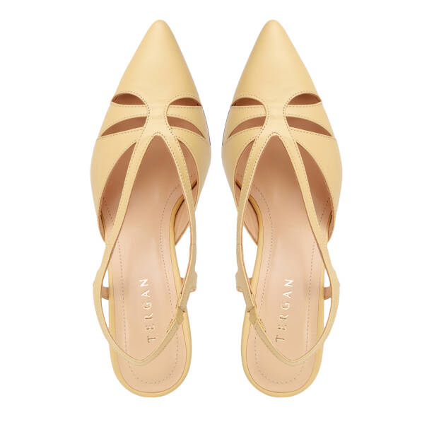 Sarı Hakiki Deri Kadın Stiletto - K26Y1AY68389-I3A - 5