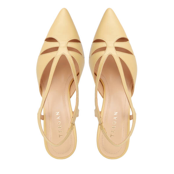Sarı Hakiki Deri Kadın Stiletto - K26Y1AY68389-I3A - 5