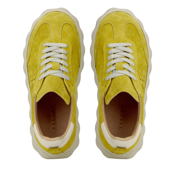 Sarı Hakiki Süet Deri Kadın Sneaker - K26I1AY68701-U28 - 5