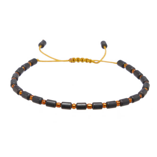 Sarı Hematit Unisex Bileklik - U1BLK0430037-R3X - Tergan