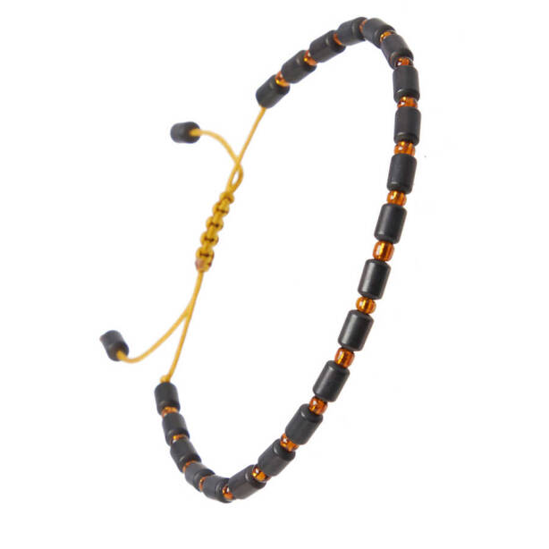 Sarı Hematit Unisex Bileklik - U1BLK0430037-R3X - Tergan