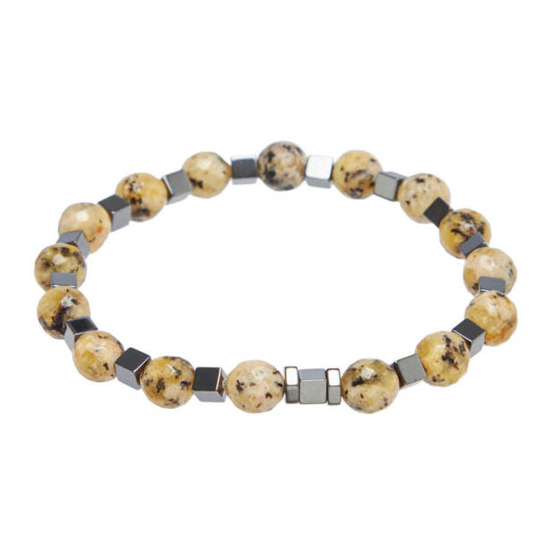 Sarı Jade Erkek Bileklik - E1BLK0410154-D92 - 1