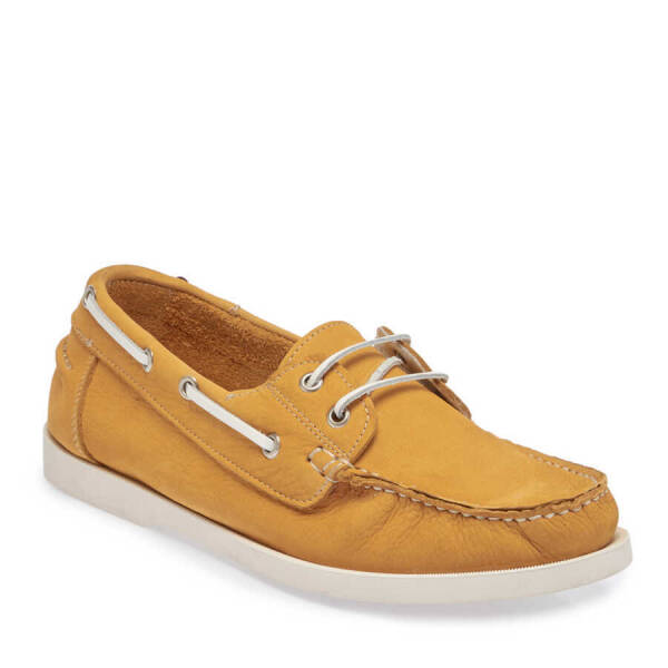 Sarı Nubuk Deri Kadın Loafer - K24I1AY67386-P4Q - 1