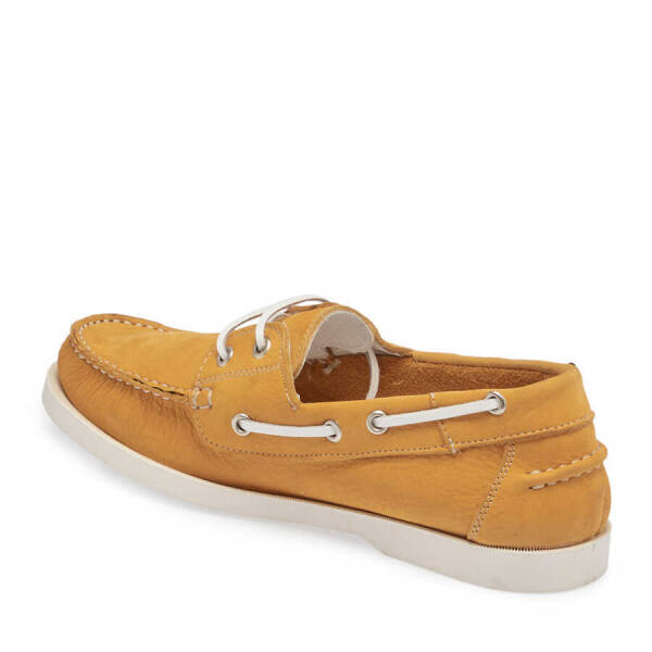 Sarı Nubuk Deri Kadın Loafer - K24I1AY67386-P4Q - 2