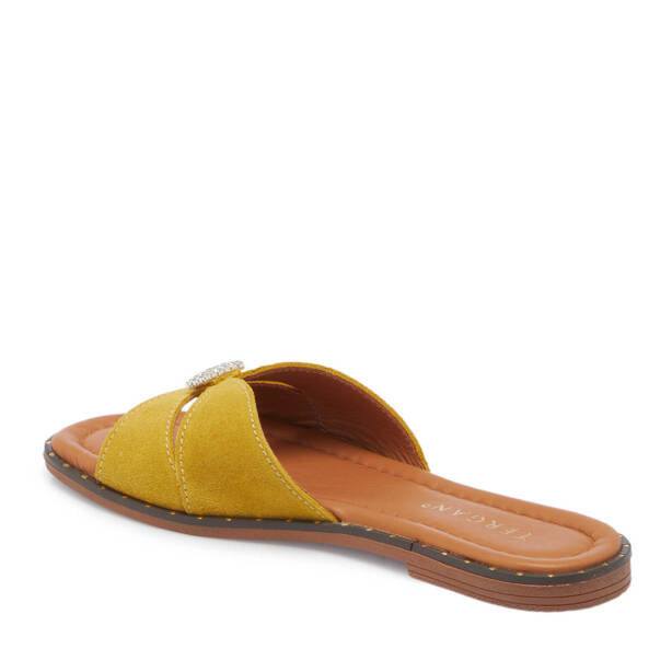 Sarı Hakiki Süet Deri Kadın Terlik - K25Y1TR67779-U28 - 3