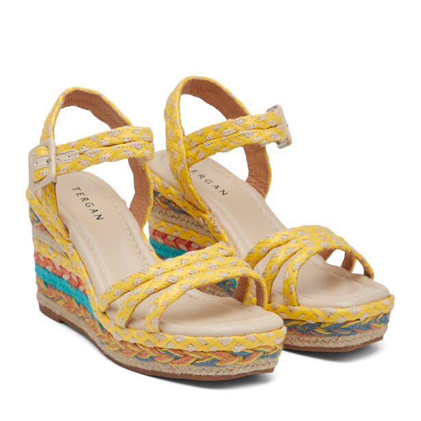 Sarı Tekstil Kadın Sandalet - K26Y1SN68726-L83 - 2