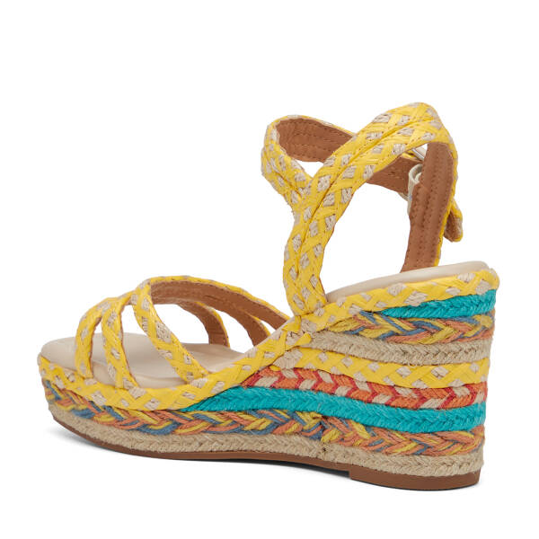 Sarı Tekstil Kadın Sandalet - K26Y1SN68726-L83 - 4
