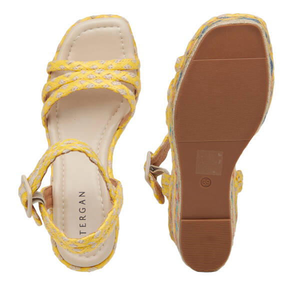 Sarı Tekstil Kadın Sandalet - K26Y1SN68726-L83 - 6