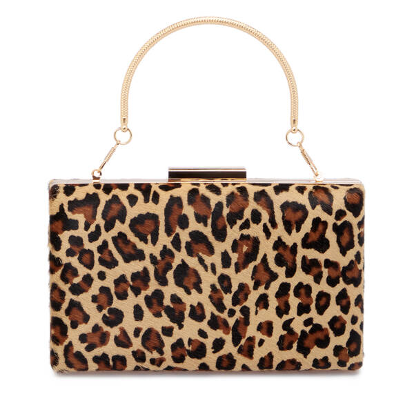 Sarı Tekstil Leopar Kadın Abiye Çanta - S25K1AB07929-T71 - 3