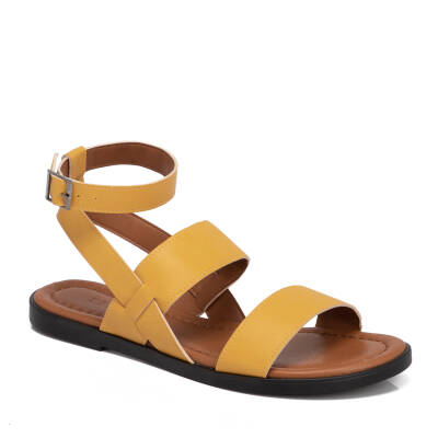 Sarı Vegan Kadın Sandalet - K21Y1SN65038-R6H 