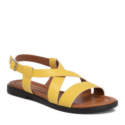  Sarı Vegan Kadın Sandalet - K21Y1SN65044-R5H 
