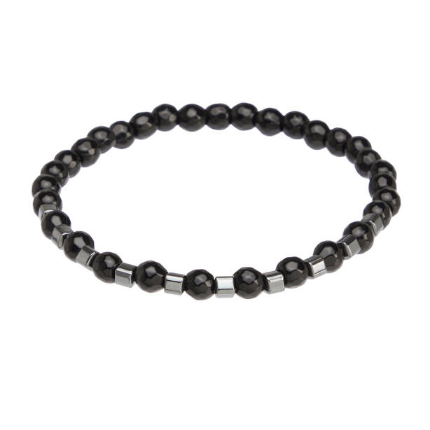 Siyah Akik Erkek Bileklik - E1BLK0410286-D62 - Tergan