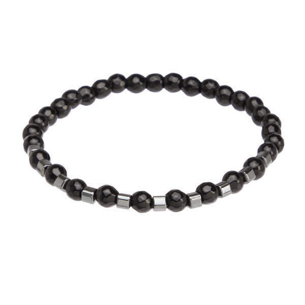 Siyah Akik Erkek Bileklik - E1BLK0410286-D62 - 1