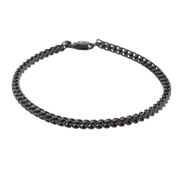 Siyah Çelik Erkek Bileklik - E1BLK0410324-D62 - 1