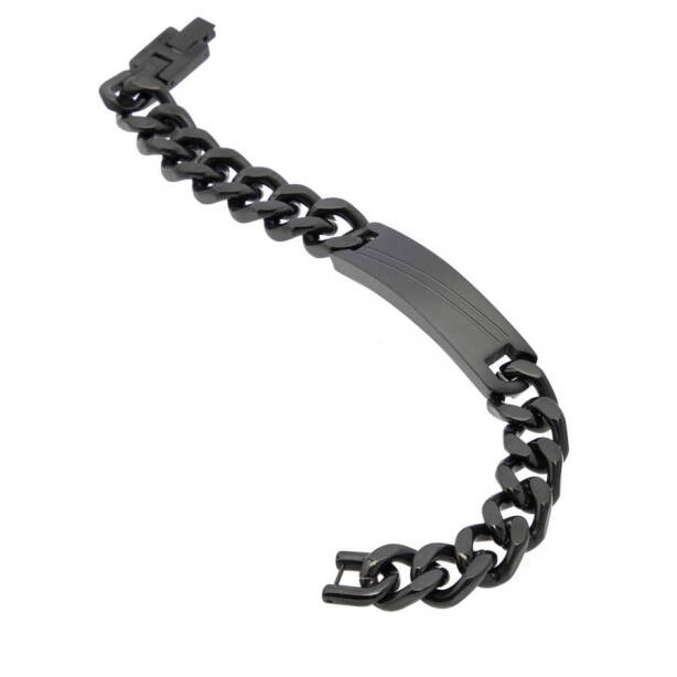 Siyah Çelik Erkek Bileklik - E1BLK0410336-D62 - 2