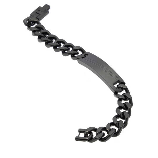 Siyah Çelik Erkek Bileklik - E1BLK0410336-D62 - 2