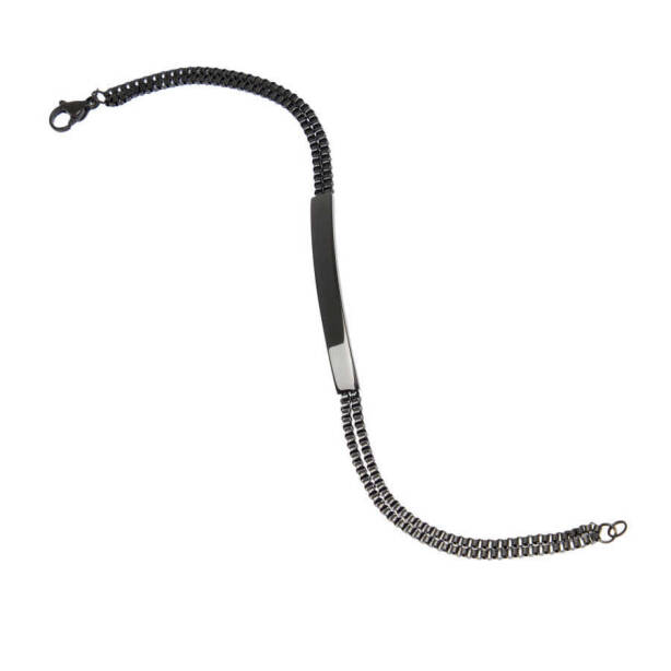 Siyah Çelik Erkek Bileklik - E1BLK0410443-D62 - 2