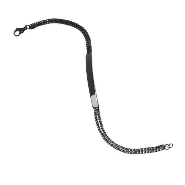 Siyah Çelik Erkek Bileklik - E1BLK0410443-D62 - 2