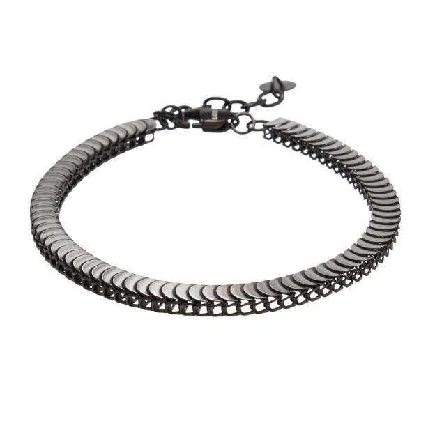 Siyah Çelik Erkek Bileklik - E1BLK0410498-D62 - 1