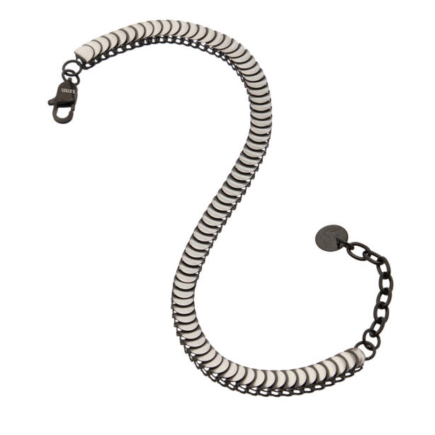 Siyah Çelik Erkek Bileklik - E1BLK0410498-D62 - 2