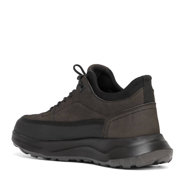 SİYAH-DERİ / ANTRASİT-NUBUK Hakiki Nubuk Deri Erkek Sneaker - E26S1AY57834-V4Q - 4