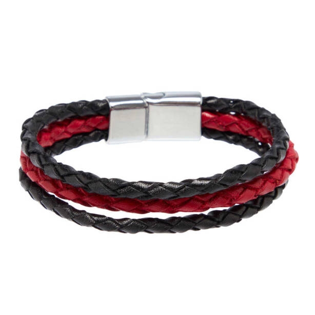 Siyah Deri Erkek Bileklik - E1BLK0410243-F1J - 1