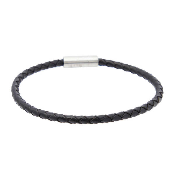 Siyah Deri Erkek Bileklik - E1BLK0410341-D62 - 1