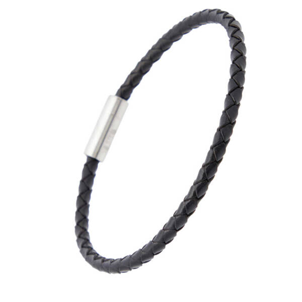 Siyah Deri Erkek Bileklik - E1BLK0410341-D62 - 2