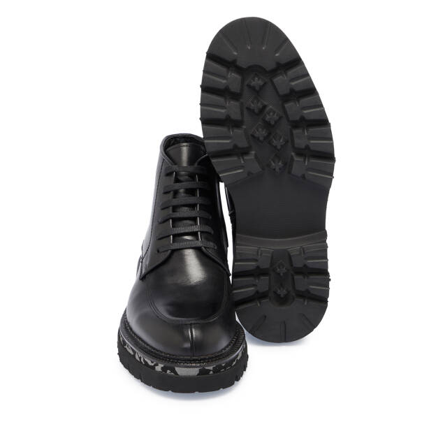 Siyah Hakiki Deri Erkek Bot - E23K1BT56532-A23 - 4