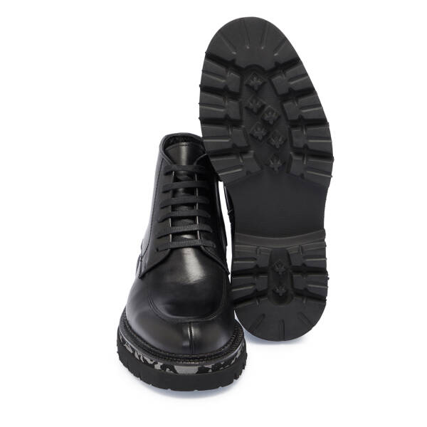 Siyah Hakiki Deri Erkek Bot - E23K1BT56532-A23 - 4