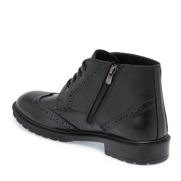 Siyah Deri Erkek Bot - E24K1BT57265-A23 - Tergan