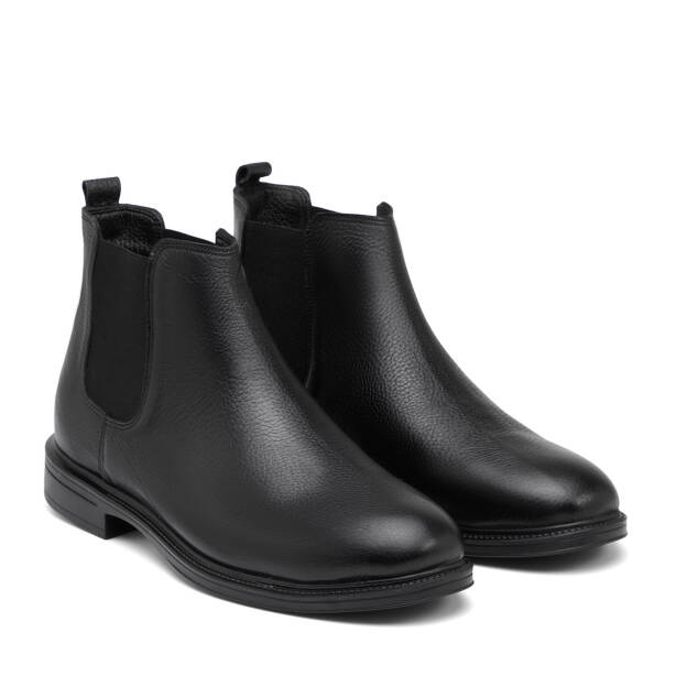 Siyah Hakiki Deri Erkek Bot - E25K1BT57656-A23 - Tergan