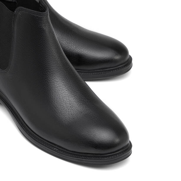 Siyah Hakiki Deri Erkek Bot - E25K1BT57656-A23 - Tergan