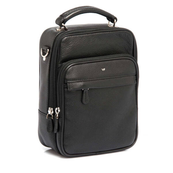 Siyah Deri Erkek Çapraz Askılı Çanta - S1AC00002923-A6F - 2