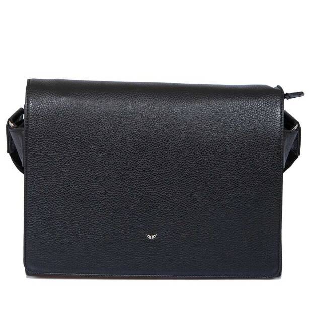 Siyah Hakiki Deri Erkek Çapraz Askılı Çanta - S1AC00002963-A41 - 1