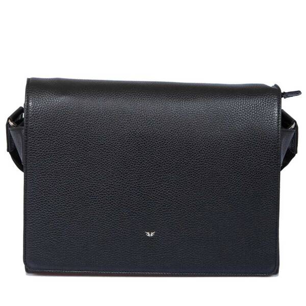 Siyah Hakiki Deri Erkek Çapraz Askılı Çanta - S1AC00002963-A41 - 1