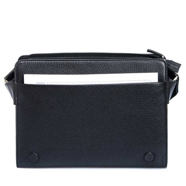 Siyah Hakiki Deri Erkek Çapraz Askılı Çanta - S1AC00002963-A41 - 5