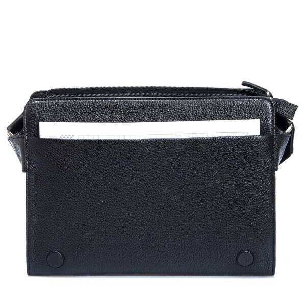 Siyah Hakiki Deri Erkek Çapraz Askılı Çanta - S1AC00002963-A41 - 5