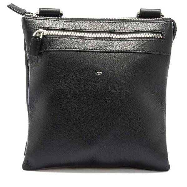 Siyah Hakiki Deri Erkek Çapraz Askılı Çanta - S1AC00021110-A85 - 1