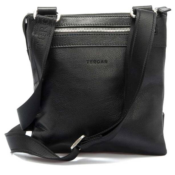 Siyah Hakiki Deri Erkek Çapraz Askılı Çanta - S1AC00021110-A85 - 3