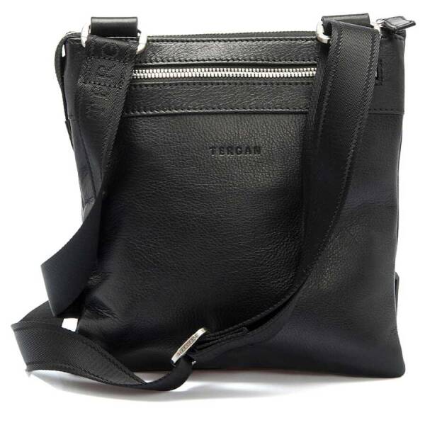 Siyah Hakiki Deri Erkek Çapraz Askılı Çanta - S1AC00021110-A85 - 3