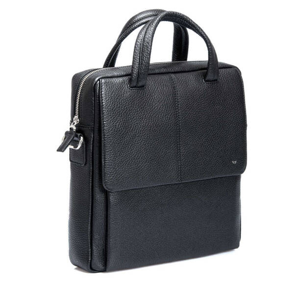 Siyah Hakiki Deri Erkek Çapraz Askılı Çanta - S1AC00021139-A41 - 2