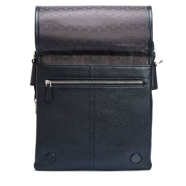 Siyah Hakiki Deri Erkek Çapraz Askılı Çanta - S1AC00021184-A6F - 4