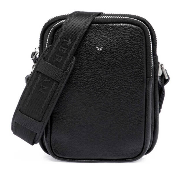 Siyah Deri Erkek Çapraz Askılı Çanta - S1AC00021187-A6F - Tergan