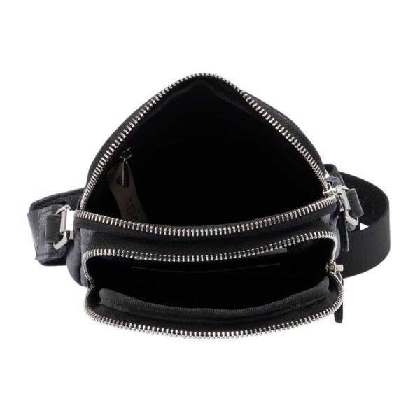 Siyah Hakiki Deri Erkek Çapraz Askılı Çanta - S1AC00021187-A6F - 4