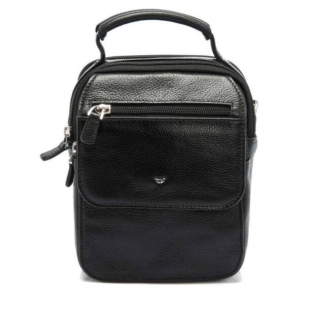 Siyah Deri Erkek Çapraz Askılı Çanta - S1AC00021285-A6F - 1