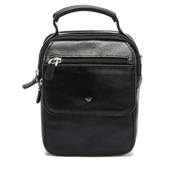 Siyah Deri Erkek Çapraz Askılı Çanta - S1AC00021285-A6F - 1