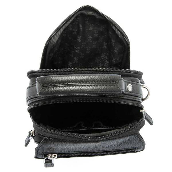 Siyah Deri Erkek Çapraz Askılı Çanta - S1AC00021285-A6F - 4