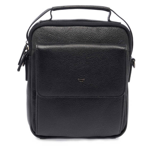 Siyah Hakiki Deri Erkek Çapraz Askılı Çanta - S1AC00021399-A6F - 1